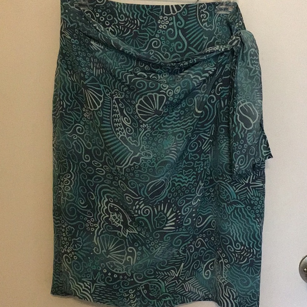 Teal laurel skirt